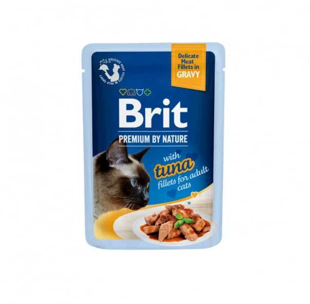 Brit Premium Delicate Fillets in Gravy su tunu 85 g