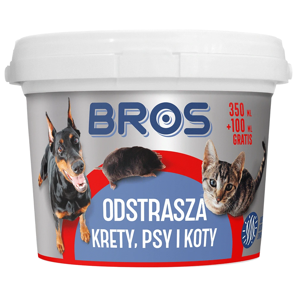 BROS atbaido kurmius, šunis ir kates. Granulės 450 g 350 ml + 100 ml nemokamai