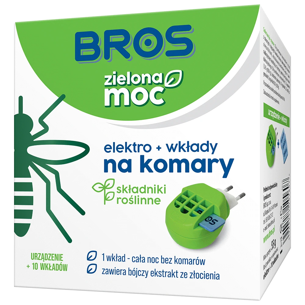 BROS Žalias ELECTRO POWER + 10vnt UODŲ PAPILDOMOSIOS KASETĖS