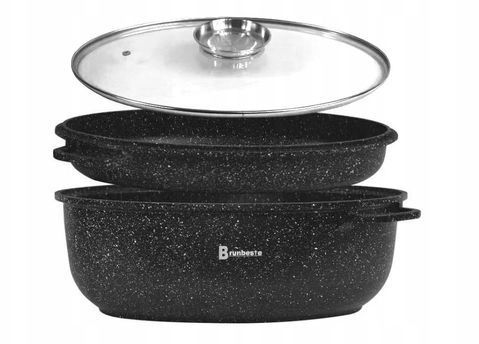 Brunbeste Keptuvė su marmuro danga, neprideganti, 8,0L, 38cm, 3 vnt.