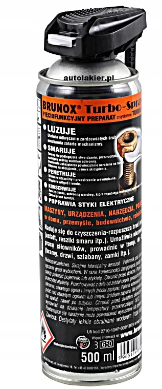 Brunox TURBO-SPRAY Valo, šalina rūdis, sutepa, konservuoja sąnarius 500ml 205
