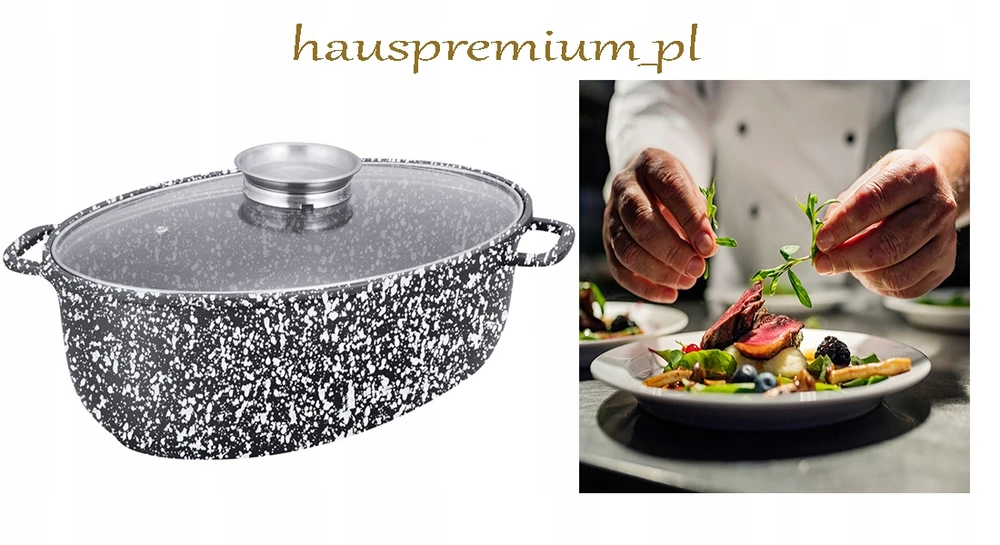 Brytfanka 8 l kepimo skarda, pilkas marmuras, Klausberg
