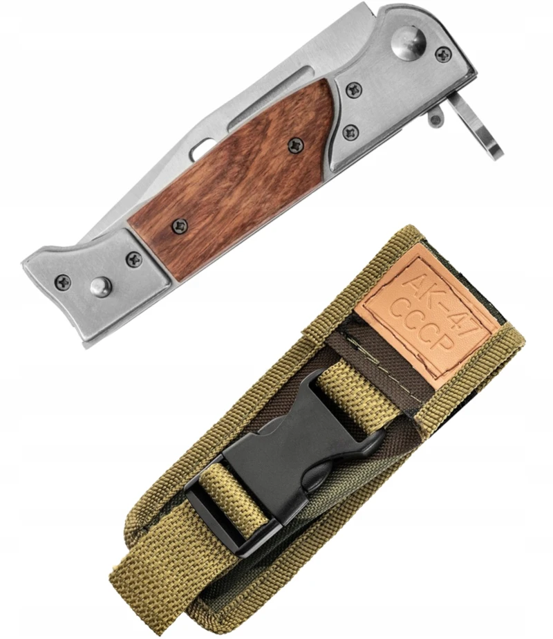 Bsh Adventure AK47 bajonetinis peilis retro sulankstomas spyruoklinis automatinis išgyvenimo EDC
