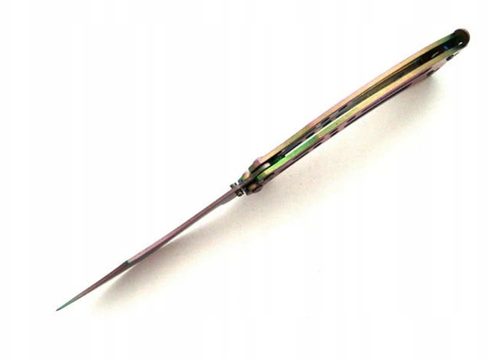 Bsh Adventure Akį traukiantis peteliškės peilis Balisong Rainbow Bowie CS:GO Steel 420 N454E