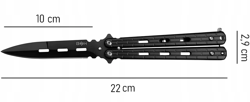 BSH ADVENTURE Balisong Butterfly Blunt CS GO treniruoklis Butterfly Knife Sharp