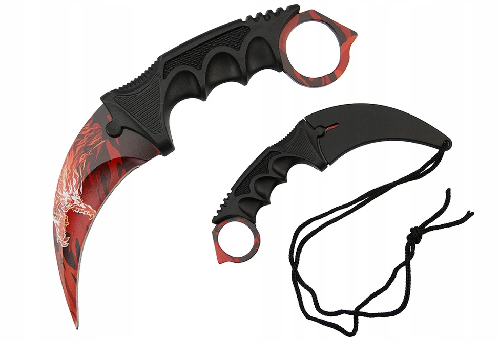 BSH ADVENTURE BSH INFERNO - KARAMBIT KNIFE CLEW COUNTER STRUKE SU dangteliu 19 cm 420 PLIENAS