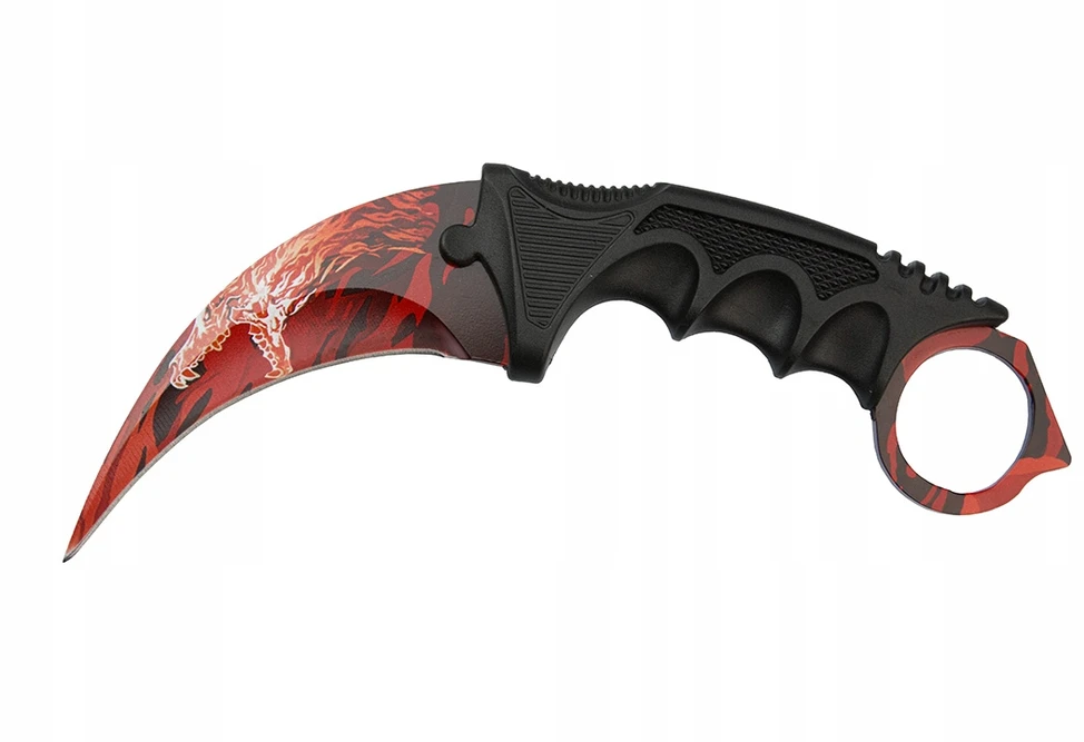 BSH ADVENTURE BSH INFERNO - KARAMBIT KNIFE CLEW COUNTER STRUKE SU dangteliu 19 cm 420 PLIENAS