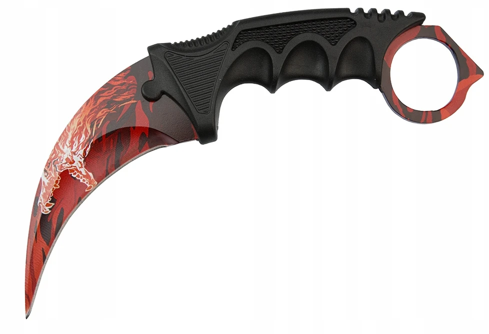 BSH ADVENTURE BSH INFERNO - KARAMBIT KNIFE CLEW COUNTER STRUKE SU dangteliu 19 cm 420 PLIENAS