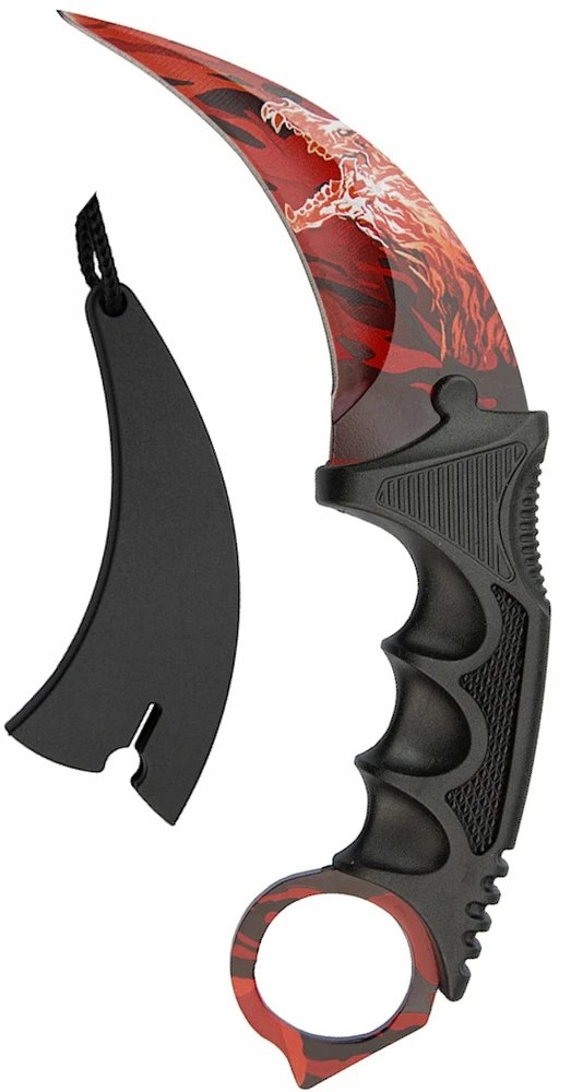 BSH ADVENTURE BSH INFERNO - KARAMBIT KNIFE CLEW COUNTER STRUKE SU dangteliu 19 cm 420 PLIENAS