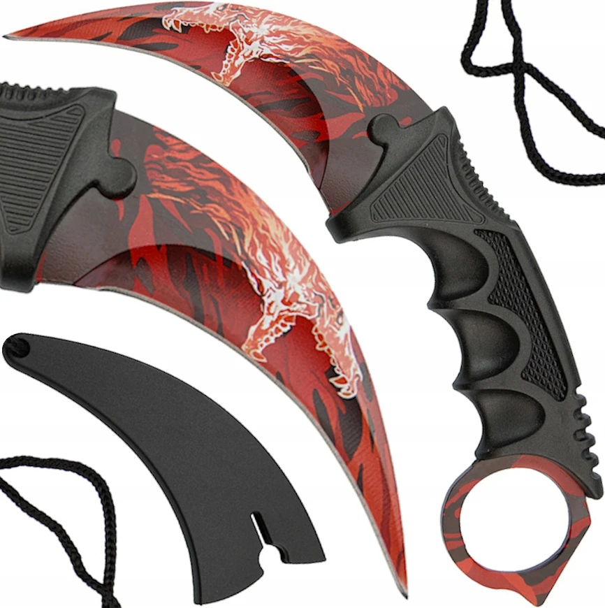 BSH ADVENTURE BSH INFERNO - KARAMBIT KNIFE CLEW COUNTER STRUKE SU dangteliu 19 cm 420 PLIENAS