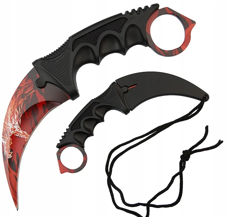BSH ADVENTURE BSH INFERNO - KARAMBIT KNIFE CLEW COUNTER STRUKE SU dangteliu 19 cm 420 PLIENAS