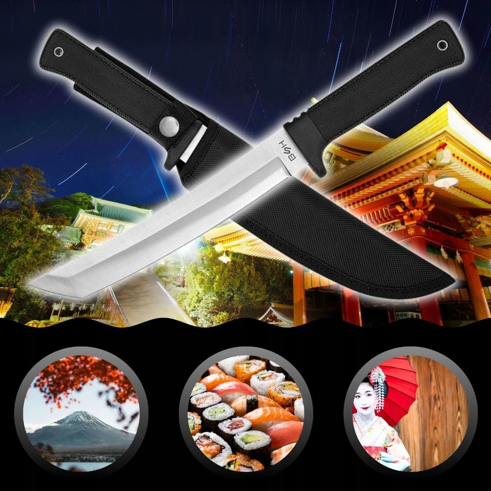 Bsh Adventure BSH KARINĖ TAKTINĖ KATANA KATANA TANTO SAMURAJŲ MEDŽIOKLĖ + PRIEMONĖ