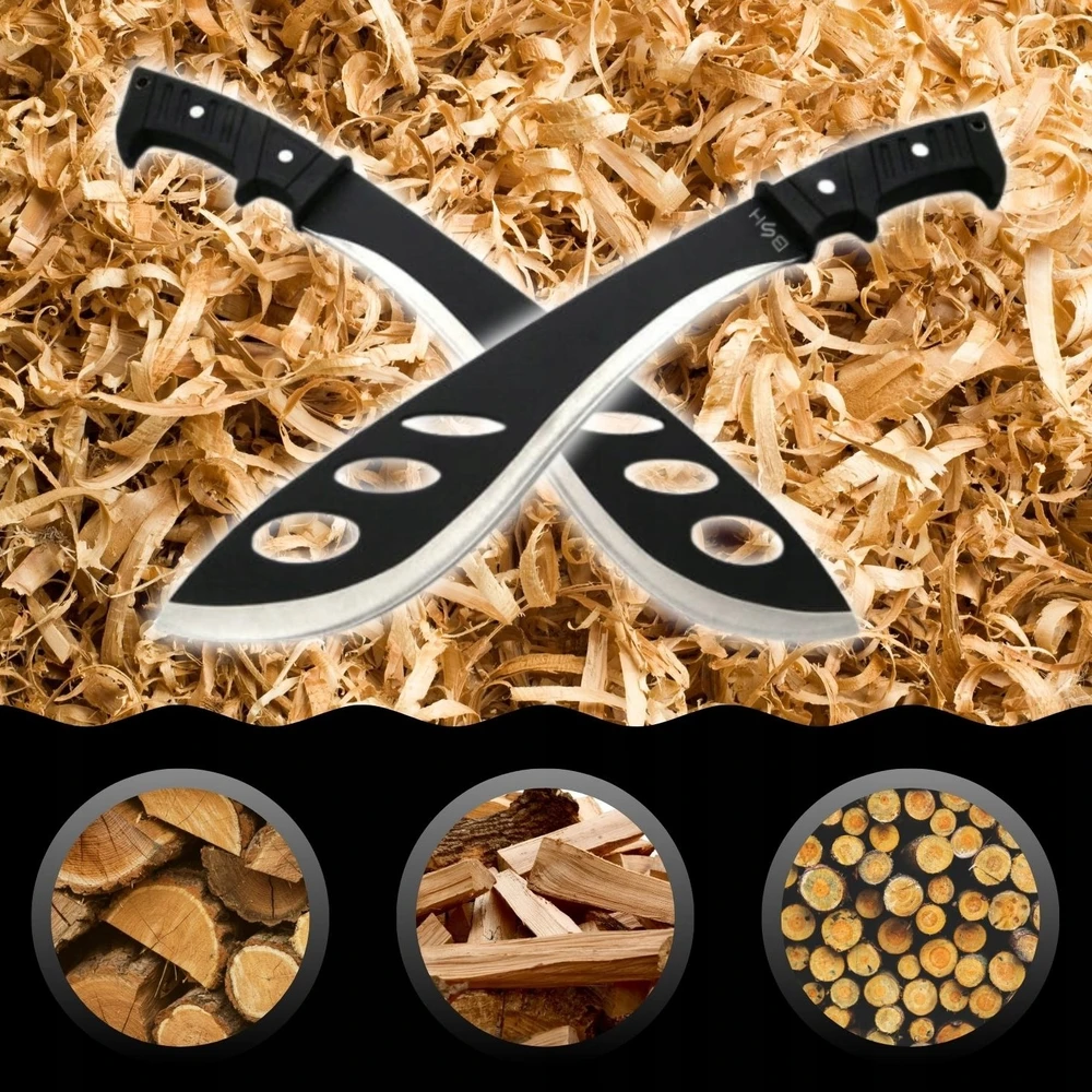 Bsh Adventure BSH KUKRI MACHETE 42,5 cm MEDŽIOKLĖ FINKA TOURIST BAYONET + dangtelis