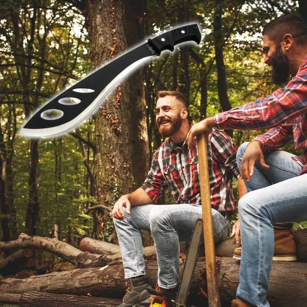 Bsh Adventure BSH KUKRI MACHETE 42,5 cm MEDŽIOKLĖ FINKA TOURIST BAYONET + dangtelis