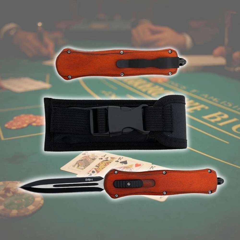 Bsh Adventure BSH SPRING KNIFE OTF AUTOMATINIS SULANKSTAMAS DURVAS SURVIVAL POCKET KNIFE