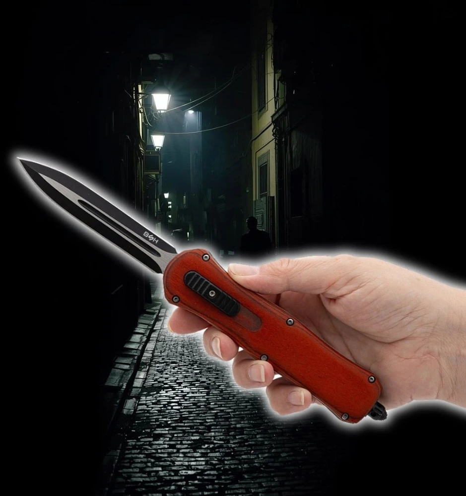 Bsh Adventure BSH SPRING KNIFE OTF AUTOMATINIS SULANKSTAMAS DURVAS SURVIVAL POCKET KNIFE