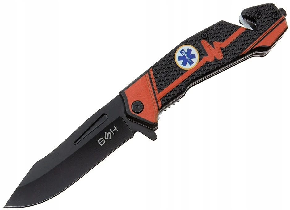 BSH ADVENTURE BSH SPRING RESCUE KNIFE TAKTINIS sulankstomas EDC SURVIVAL KNIFE