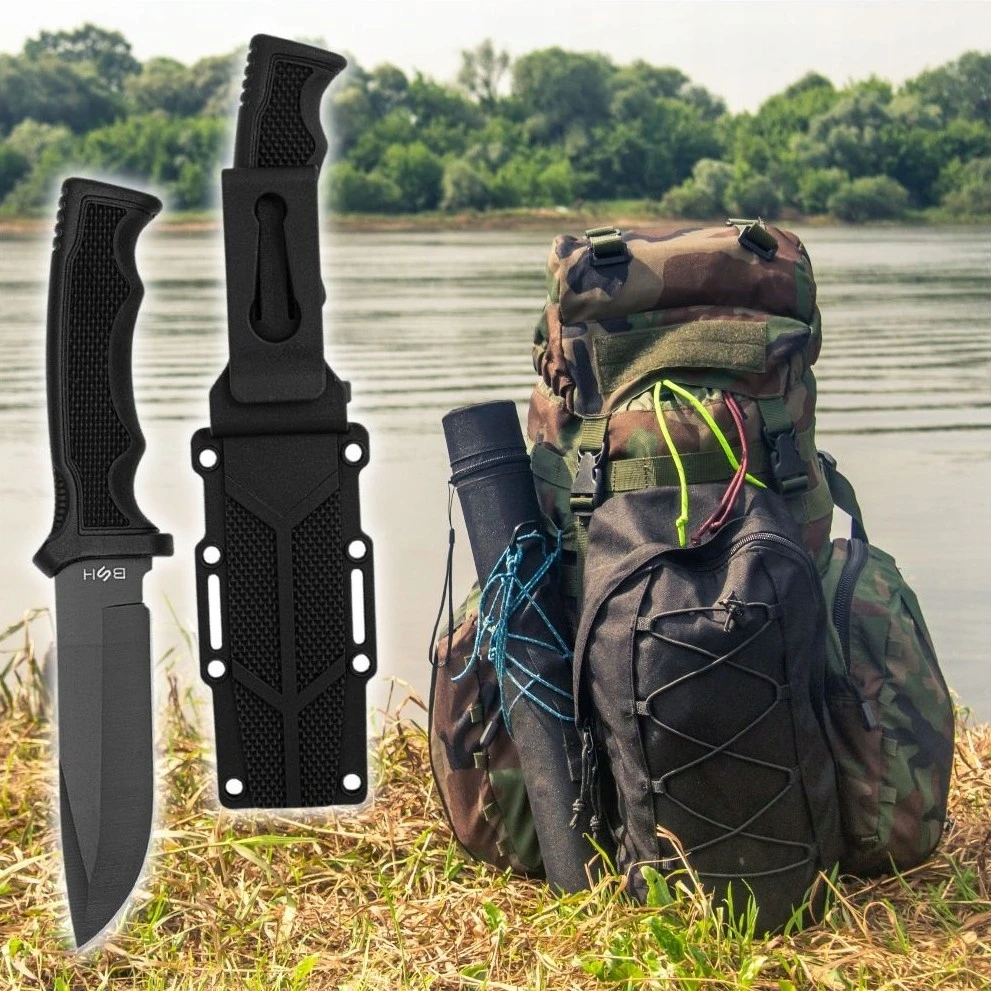 Bsh Adventure BSH TAKTINĖS MEDŽIOKLĖS KARINIŲ IŠGYVENIMO TURISTŲ PEILIS + Dangtis