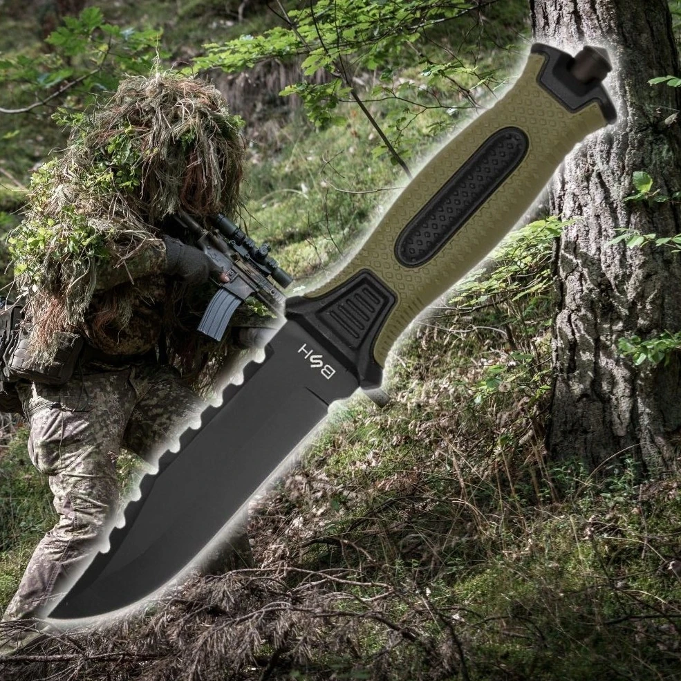 Bsh Adventure BSH taktinis peilis SURVIVAL KARINIS MEDŽIOKLĖS BUSHCRAFT + CASE
