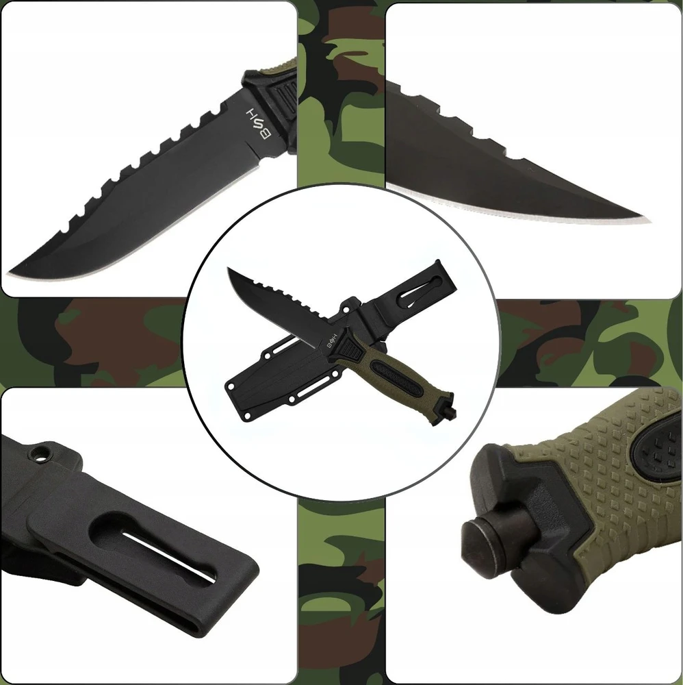 Bsh Adventure BSH taktinis peilis SURVIVAL KARINIS MEDŽIOKLĖS BUSHCRAFT + CASE