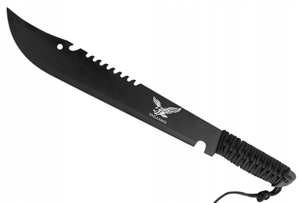 BSH ADVENTURE DIDELIS Juodas SURVIVAL CAMPING Machete 50 CM TURISTINIS KARDAS