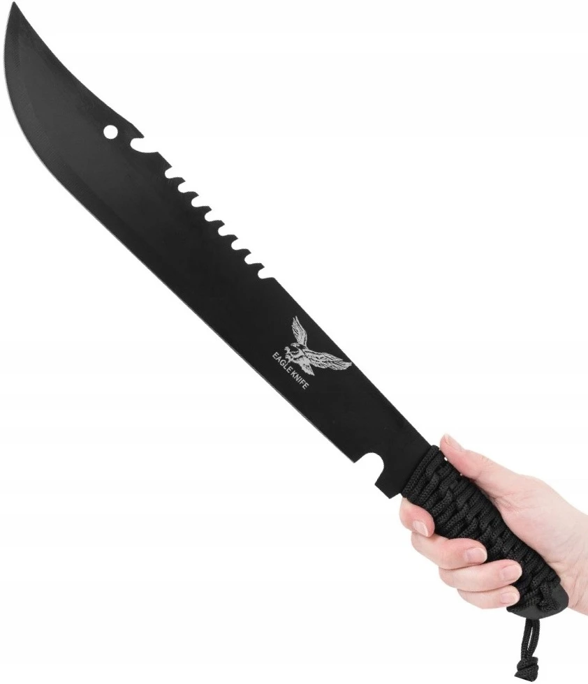 BSH ADVENTURE DIDELIS Juodas SURVIVAL CAMPING Machete 50 CM TURISTINIS KARDAS