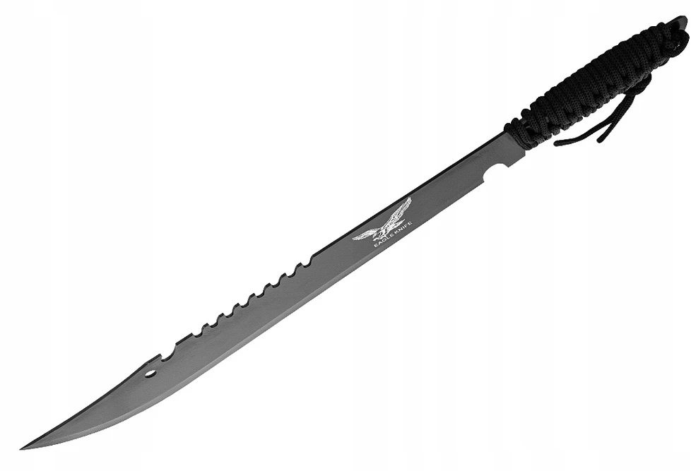 BSH ADVENTURE DIDELIS Juodas SURVIVAL CAMPING Machete 50 CM TURISTINIS KARDAS