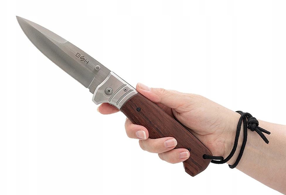 BSH ADVENTURE GALINGAS DIDELIS SULANKSTAMAS MEDŽIOKLĖS PEILIS 27,5 CM NERŪDIJANČIO PLIENO 440 BSH N068