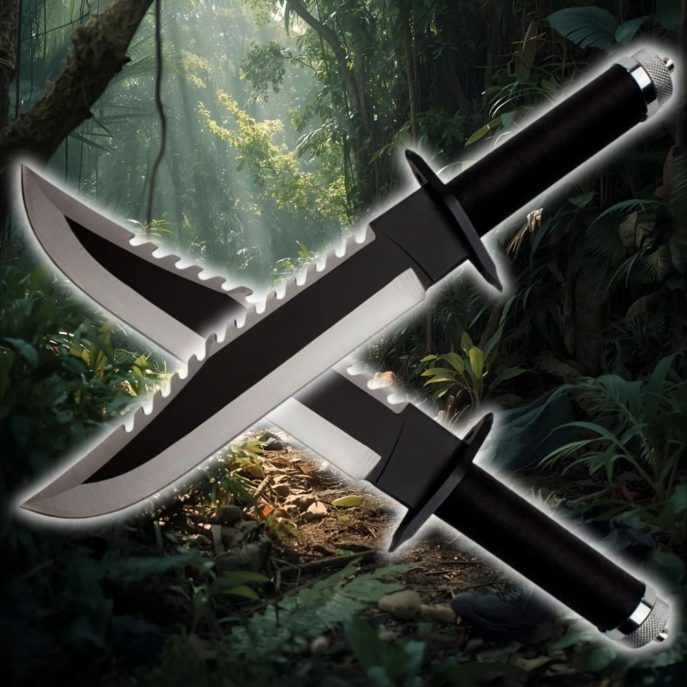 Bsh Adventure GALINGAS TAKTINIS KARINIS IŠLIEKIMO MEDŽIOKLĖS PEILIS - RAMBO 2 ODINIS DĖKLAS
