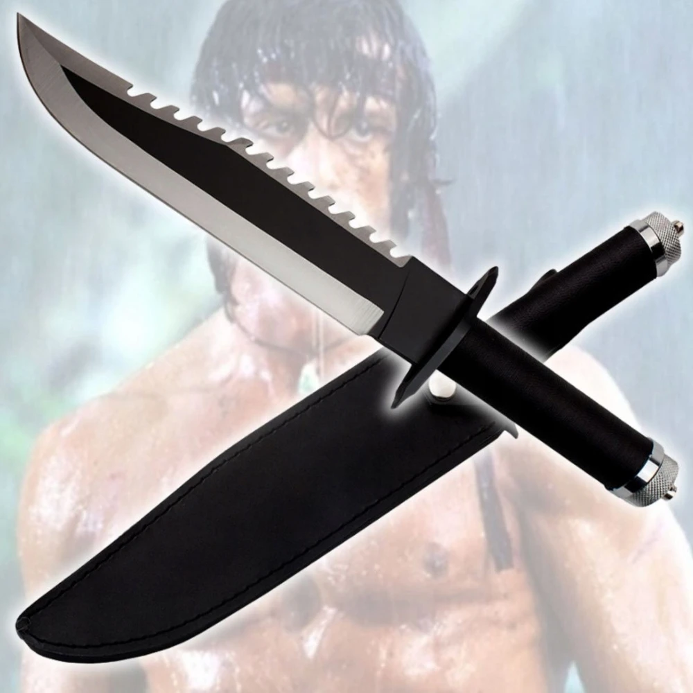 Bsh Adventure GALINGAS TAKTINIS KARINIS IŠLIEKIMO MEDŽIOKLĖS PEILIS - RAMBO 2 ODINIS DĖKLAS