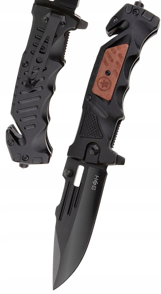 BSH ADVENTURE GELBĖJIMO PEILIS - MULTITOOL pjovimo plaktuko užraktas Sulankstomas automobiliui