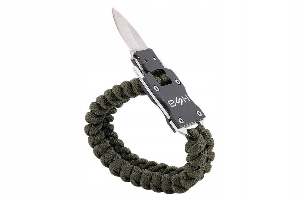 Bsh Adventure Išgyvenimo apyrankė paracord su peiliu