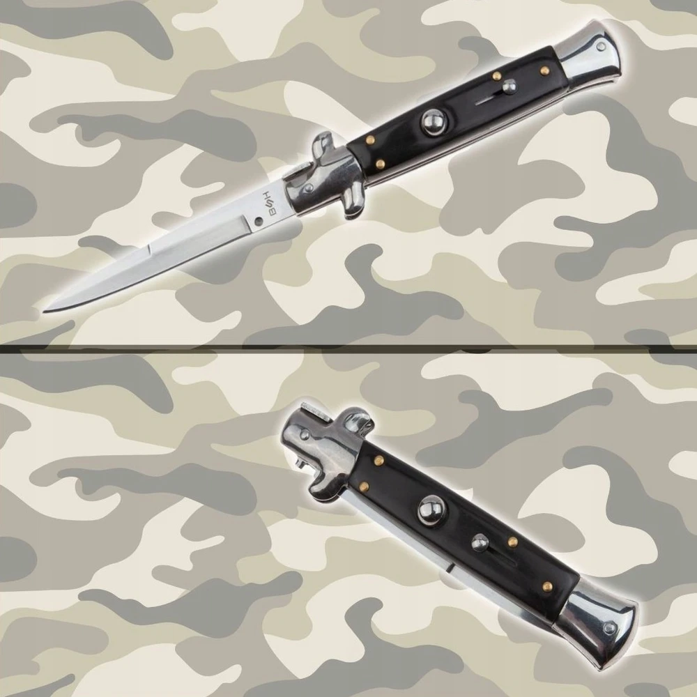 BSH ADVENTURE ITALIJOS SICILIJOS PAVASARINIO PEILIO KIŠENĖS PEILIS MAFIA DAGGER AUTOMATINIS dangtelis
