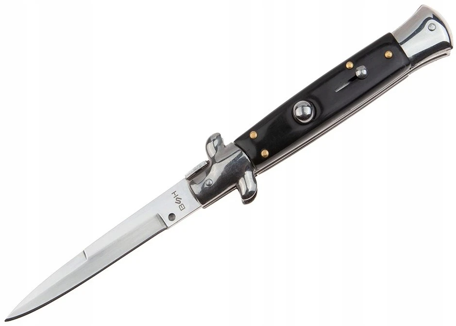 BSH ADVENTURE ITALIJOS SICILIJOS PAVASARINIO PEILIO KIŠENĖS PEILIS MAFIA DAGGER AUTOMATINIS dangtelis