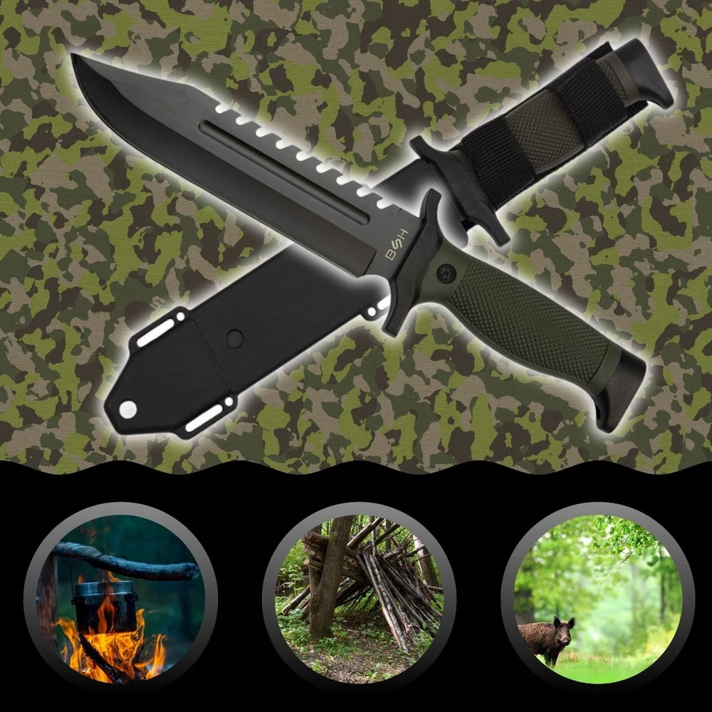 BSH ADVENTURE TAKTINIS PEILIS KARINIO TURISTŲ IŠGYVENIMO BUSHCRAFT DĖKLAS
