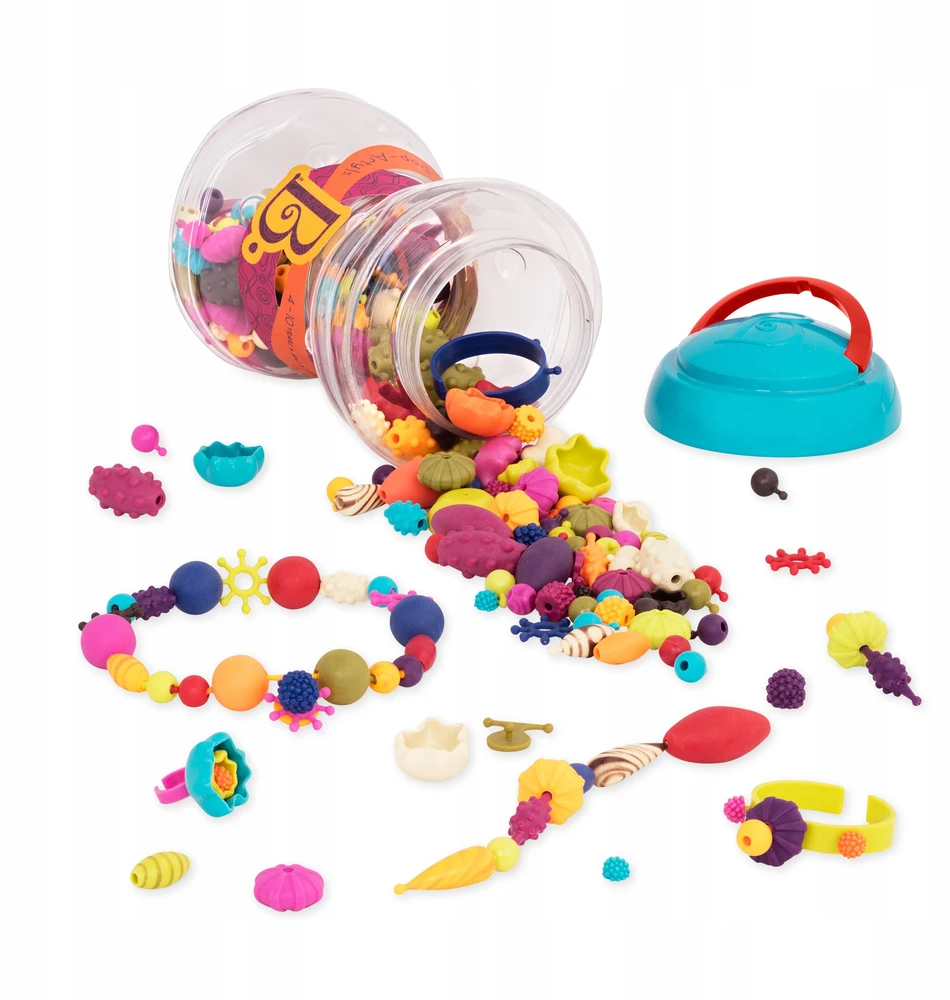 B.TOYS: papuošalų gamybos rinkinys 300 vnt. Pop meno papuošalai 4+ 1254
