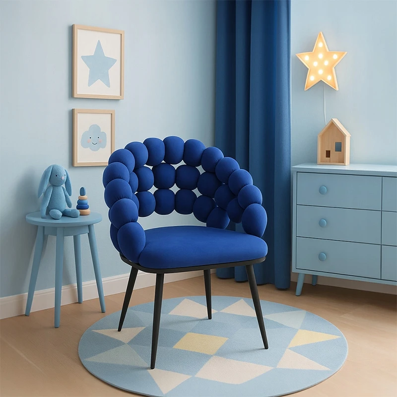 Velaco BUBBLE VELVET FOTOKAS, MINŠTA ATRIA MĖLYNA, JUODOS KOJOS