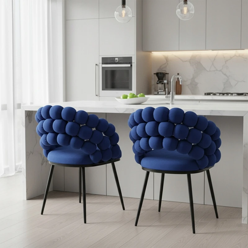 Velaco BUBBLE VELVET FOTOKAS, MINŠTA ATRIA MĖLYNA, JUODOS KOJOS