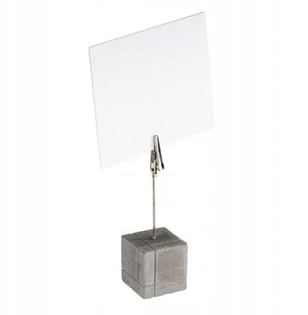 Bufeto stovas su etiketės segtuku, betoninis, 12 cm, rinkinys 4 APS