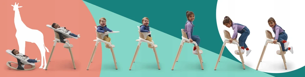 Bugaboo Giraffe Pilkas mini kėdė