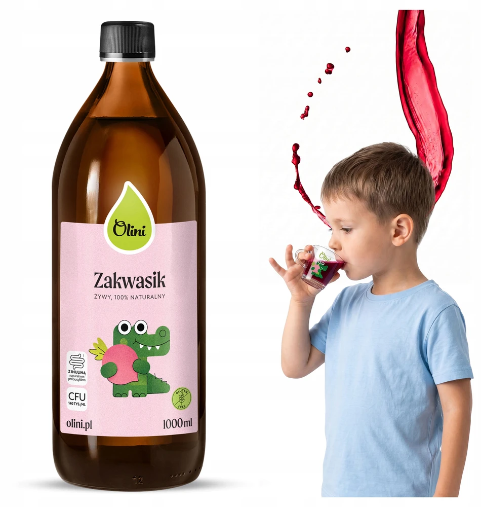 Burokėlių raugas vaikams 1L OLINI Vidurių užkietėjimo probiotikas