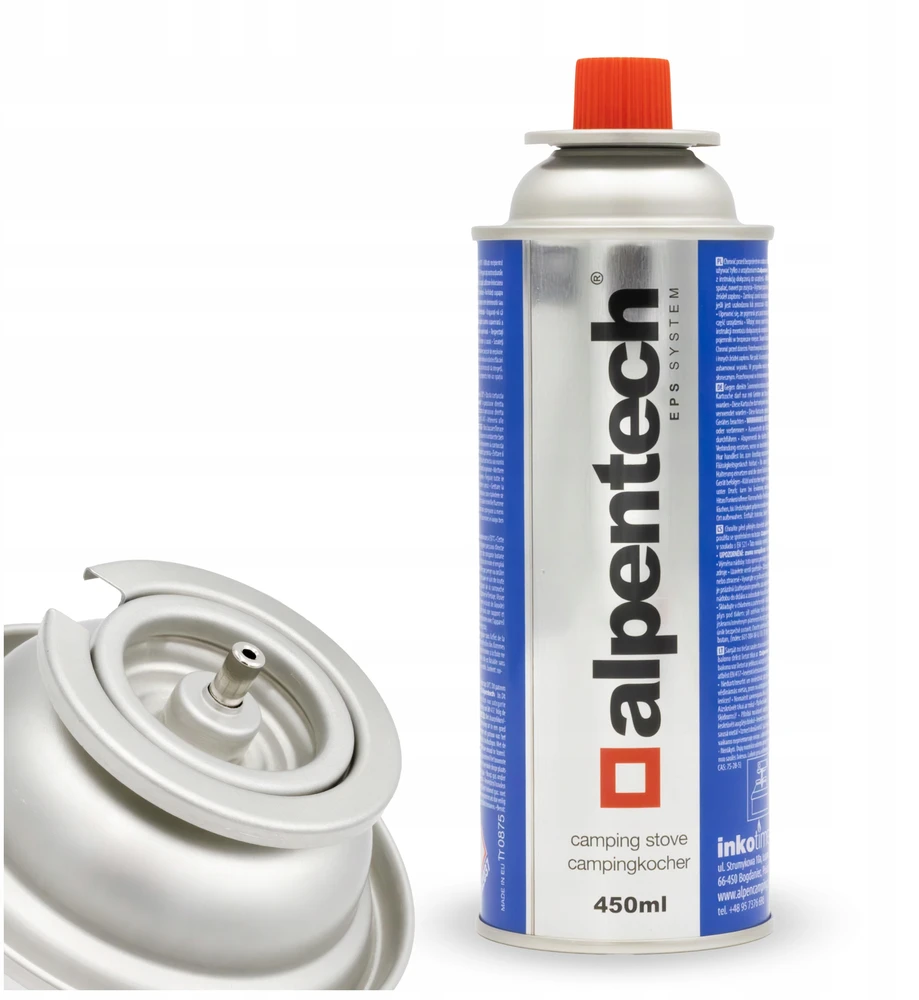 Inko Time Kartusz „Alpentech“ 433 ml dujų balionėlis, atitinkantis EN417 standartą, izobutanas, EPS sistema, IK301