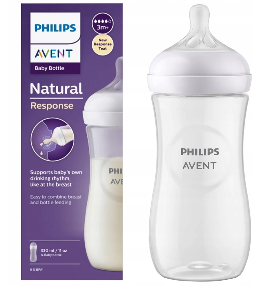 Philips AVENT SCY906/01 Reaguojantis natūralus buteliukas 330 ml