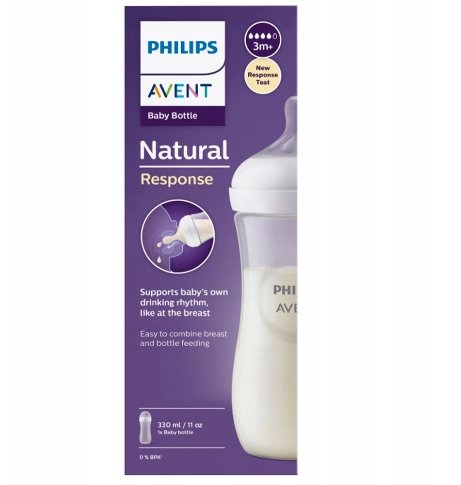 Philips AVENT SCY906/01 Reaguojantis natūralus buteliukas 330 ml