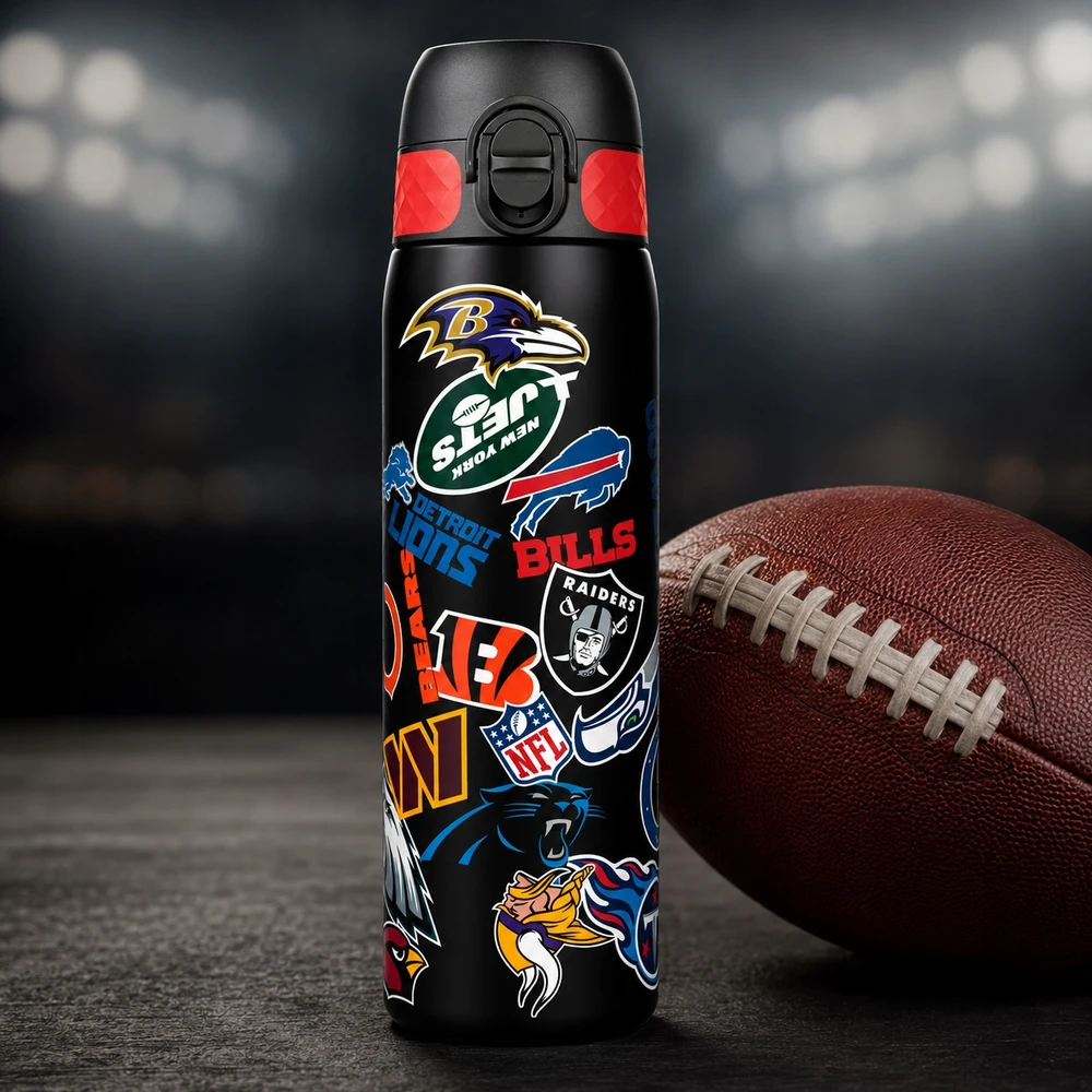 Gertuvė BUTELIS – PZH SERTIFIKATAS – NFL AMERICAN FOOTBALL RUGBY SUPER BOWL ION8 0,5 L 500 ml