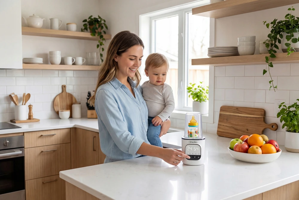 BUTELIŲ ŠILDYTUVAS IR STERILIZATORIUS 200 W 5IN1 ORSETTO GUSTO 3.0