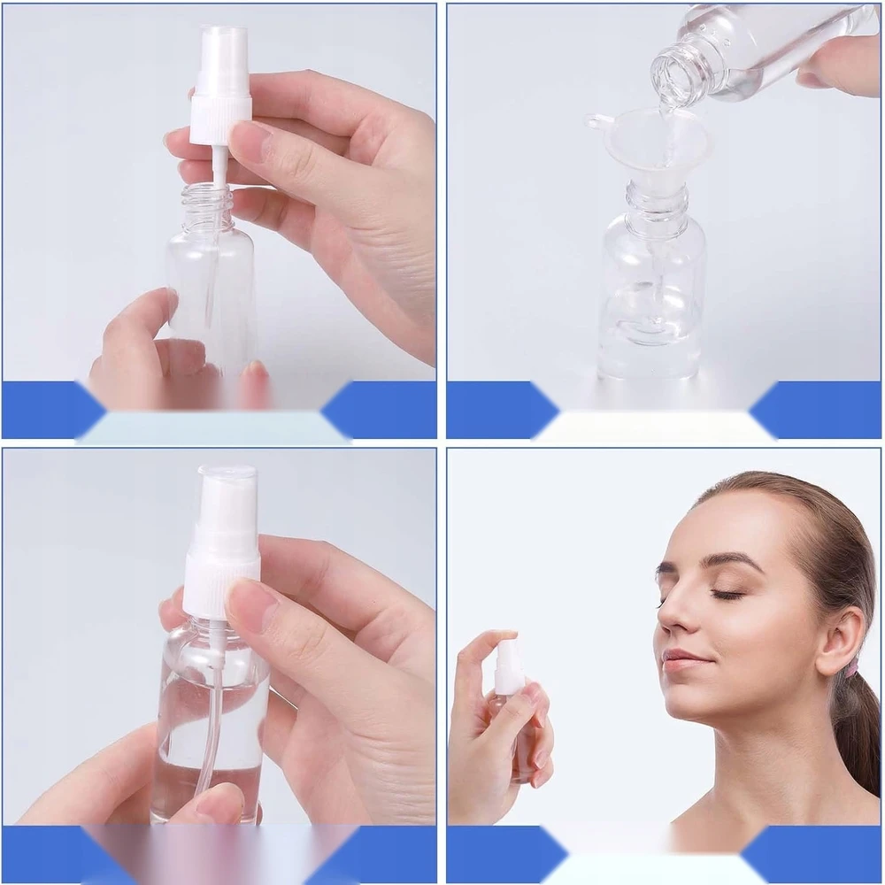 Buteliukas 30 ml, 36 vnt. su purkštuvu, permatomas plastikinis indelis