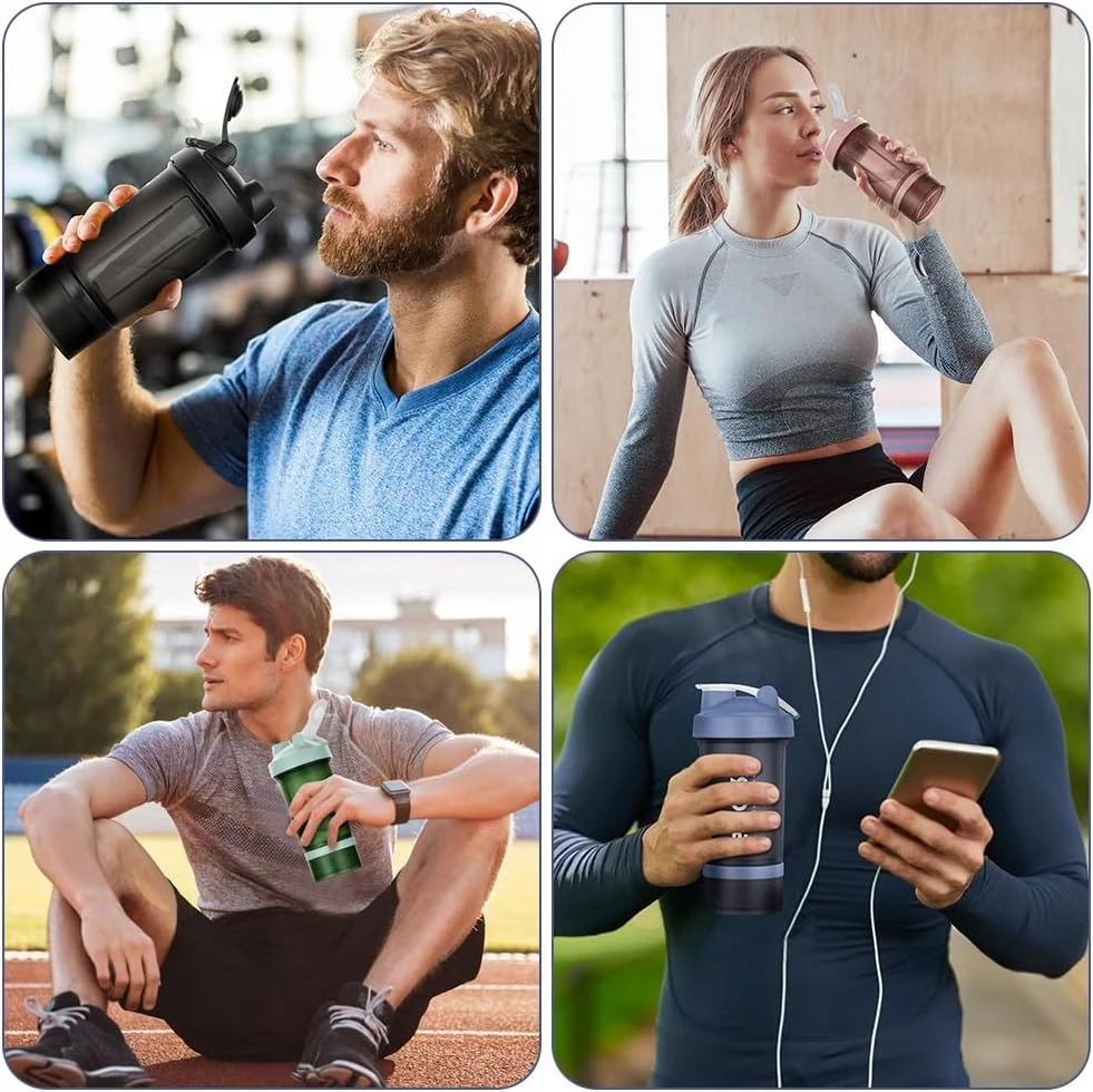 BUTELIUKAS 500ml 2 Vnt. BALTYMŲ FITNESS MIKSERIŲ KAMULIUKAI BPA SKALLYKLĖS BE BPA