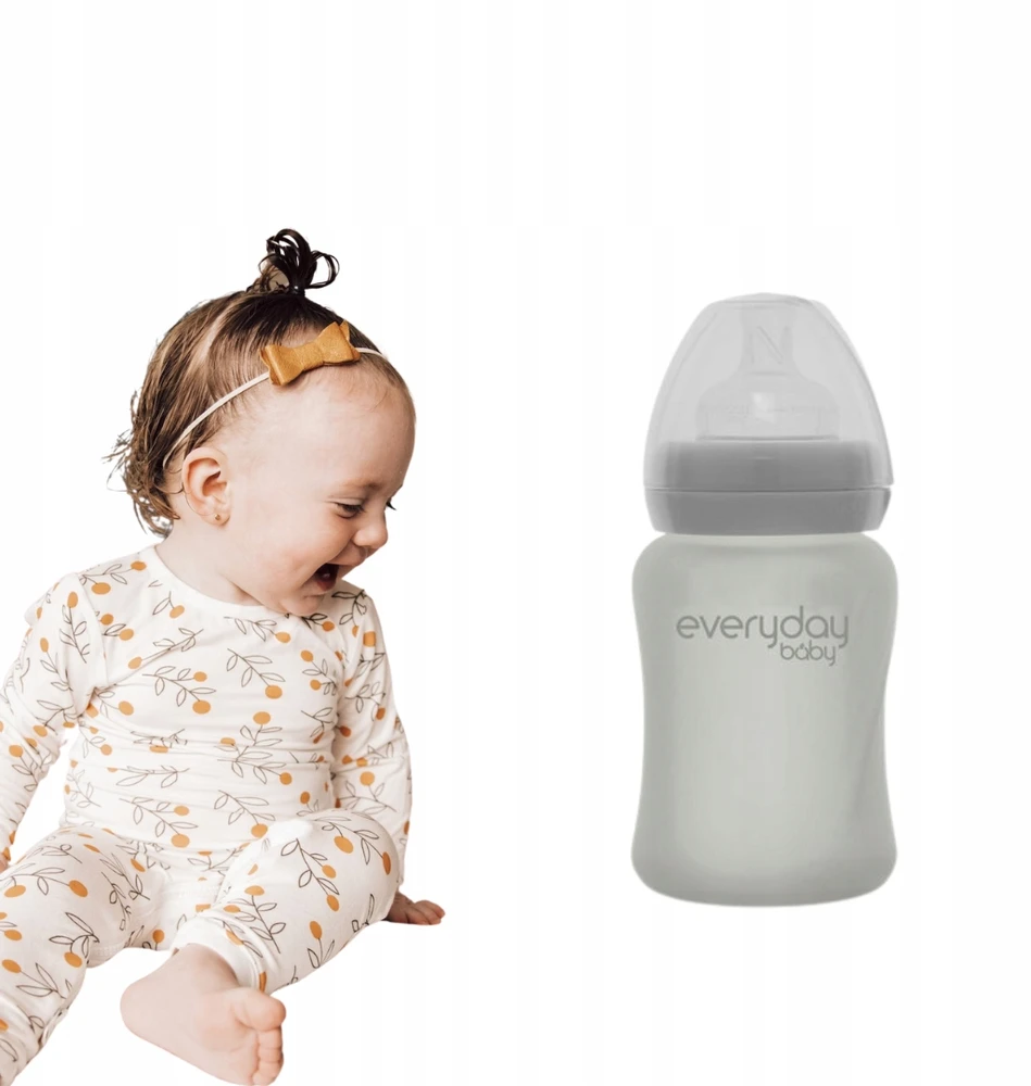 Buteliukas kūdikiui su čiulptuku, STIKLAS, 0-3 m, 150 ml Everyday Baby