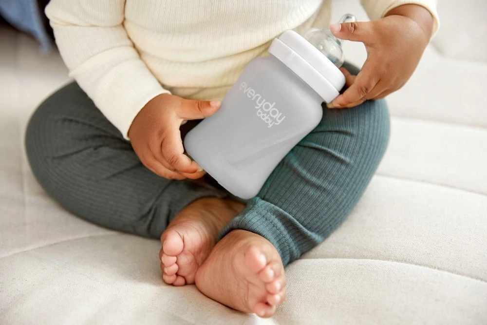 Buteliukas kūdikiui su čiulptuku, STIKLAS, 0-3 m, 150 ml Everyday Baby